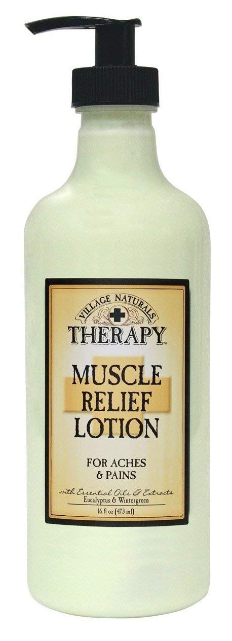 Village Nat. Lotion Muscle Shea Butter Moisturizing 16 Ounce (Pack of 2)
