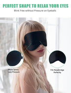 Sleep Mask, 2 Pack 100% Real Natural Pure Silk Eye Mask with Adjustable Strap for Sleeping, BeeVines Eye Sleep Shade Cover, Bloc