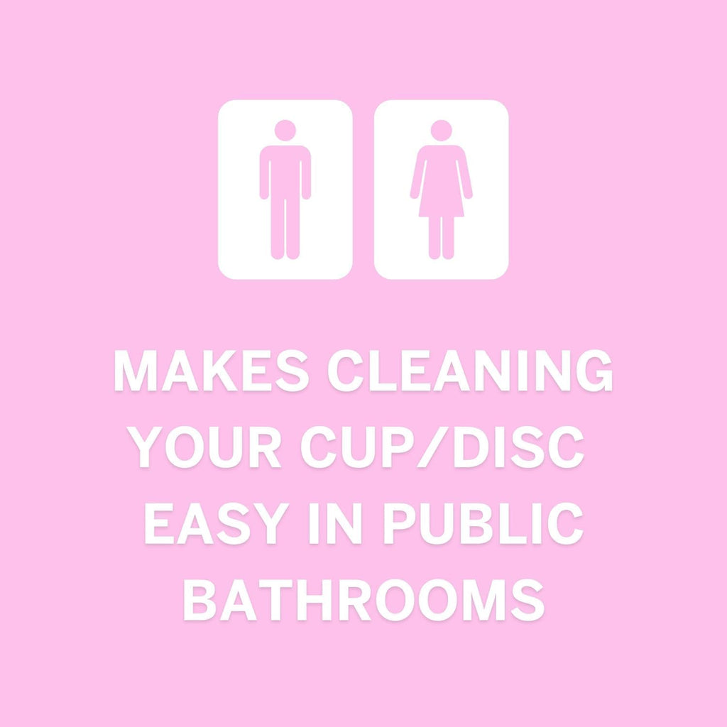 Pixie Menstrual Cup Wipes - On The Go Public Bathroom Feminine Wipes - Safe On Period Cups & Menstrual discs - Biodegradable, Fl