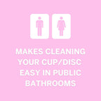 Pixie Menstrual Cup Wipes - On The Go Public Bathroom Feminine Wipes - Safe On Period Cups & Menstrual discs - Biodegradable, Fl