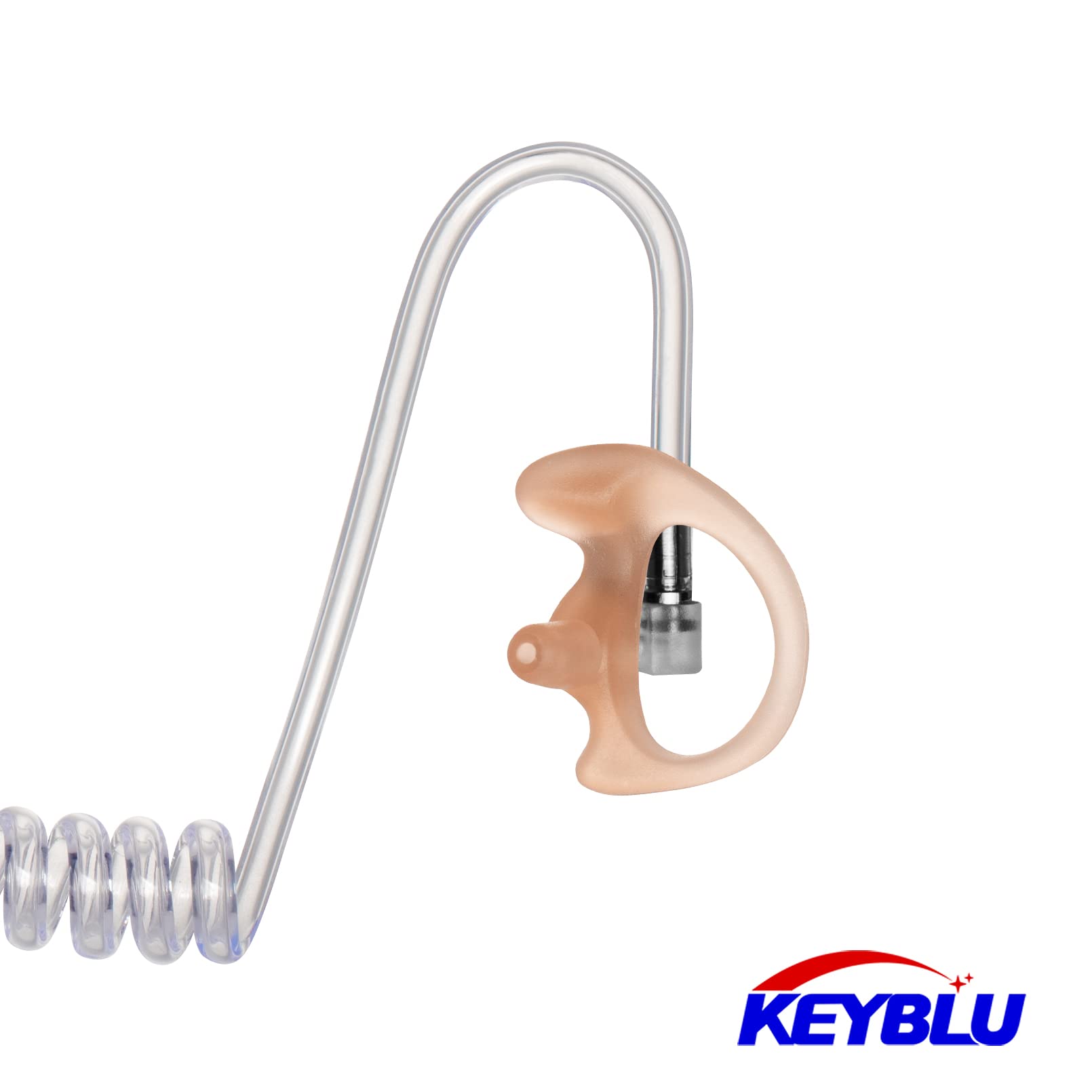 KEYBLU Universal Radio Replacement Earmold, Insert Soft Silicone Earmold Earbud Earplug for Two-Way Radio Coil Tube Audio Kits f