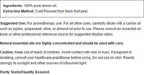 Now Foods Essential Oils Lemon, 1 fl oz 30 ml (7565)