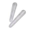 AMOYSTONE Clear Quartz Crystal Massage Wand White Gemstone Acupressure Tool