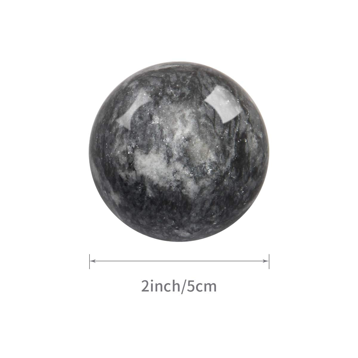 Coolrunner 2 Marble Dark Grey Baoding Balls Chinese Health Stress Relieve Hand Exercise Hand Massage Hand Balls
