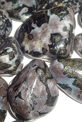 2pc Mystic Merlinite / Indigo Gabbro / Medium Tumbled & Polished / Natural Healing Crystal Gemstone Collectible , Display or Wra