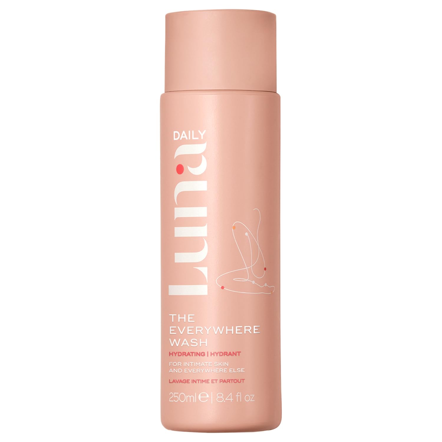 Luna Daily Hydrating Feminine Wash, Soft Cotten Scent | pH-Balanced Body Wash for Sensitive Skin | Moisturizing Daily Cleanser w