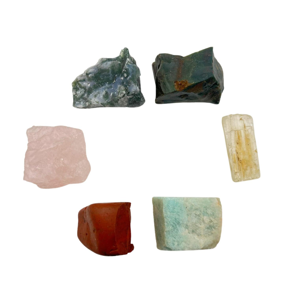 GEMSCITE Healing Crystals and Stones for Get Well Soon Gifts for Women Recovery Manifestation Crystals, Set of 6 Blood Stone, Am