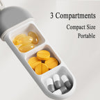 Wopanxye Daily Travel Pill Case, 3-Tray Medicine Planner, Vitamin Organizer Box with Holder, Small Cute Dispenser Tracker Contai