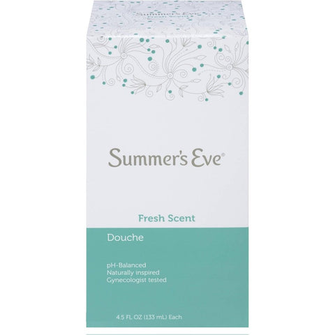 (Pack of 4 Bottles) Summer 's Eve Fresh Scent Douche Vinegar & Water, Feminine Wash, 4.5oz Bottles. PH Balanced, Naturally Inspi