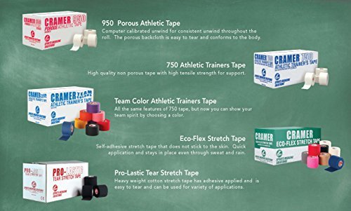 Cramer Eco-Flex Self-Stick Stretch Tape, Cohesive Tape, Flexible Elastic Sports Tape, Athletic Training Room Supplies, Easy Tear