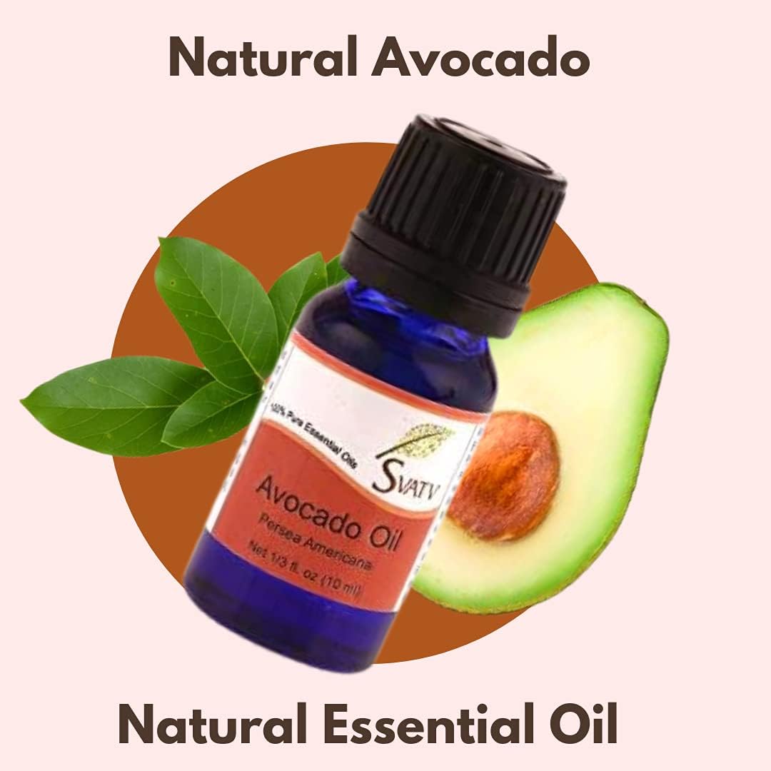 SVATV Avocado Essential Oil Therapeutic Grade Aromatherapy Oils Fragrance Oil for Diffuser Yoga Massage & DIY Personal Care 10 m
