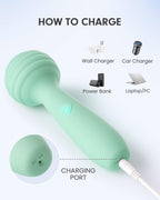 Pinkmini Portable Electric Travel Massager, Powerful Handheld Mini Muscle Face Massage Tool, Green