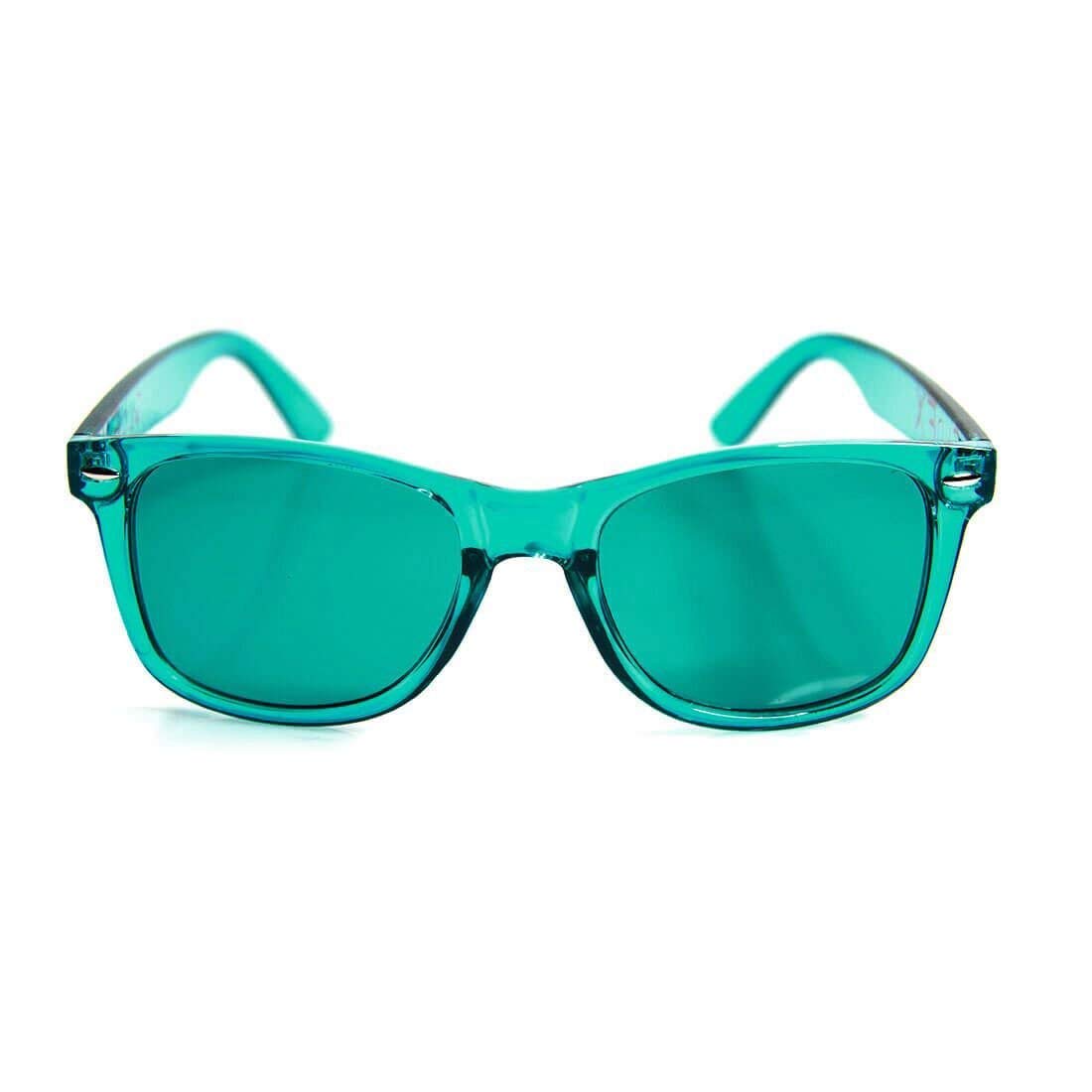 GloFX Color Therapy Glasses - Chakra Mood Light Therapy Chromotherapy Glasses (Aqua)