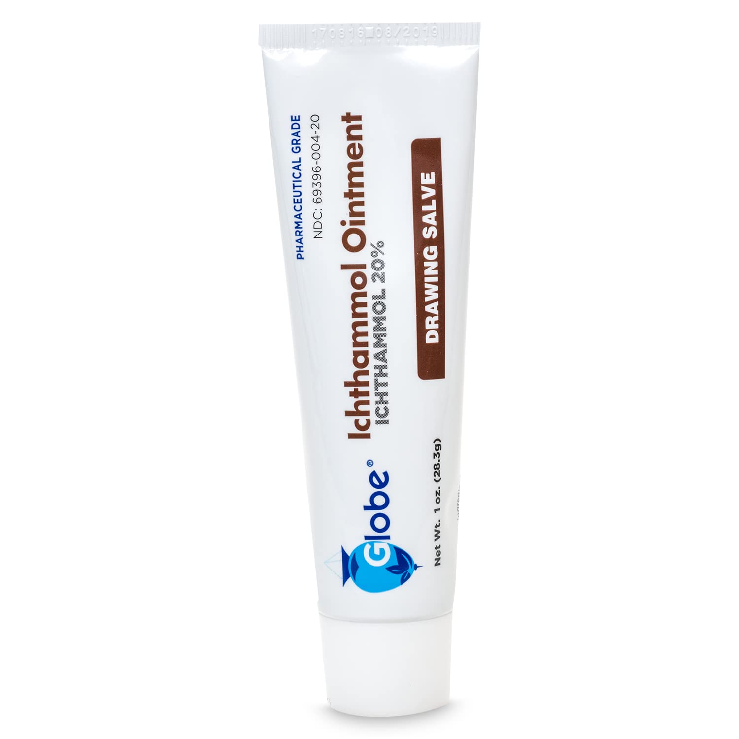 Globe Ichthammol Ointment 20% (Drawing Salve) 1 OZ - Soothing Skin Relief, Treatment of Eczema, Acne, Boils, Splinters, Bee Stin
