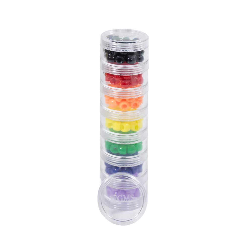 GMS Small 7 Day Stack-able Pill Organizer Case for Medication, Vitamins, and Supplements with 7 Lids - one for Each Portable and