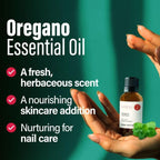 Hana Oregano Essential Oil - 100% Pure and Natural Oil of Oregano for Skin, Nail, Diffuser, and Aromatherapy - with a Pungent, H