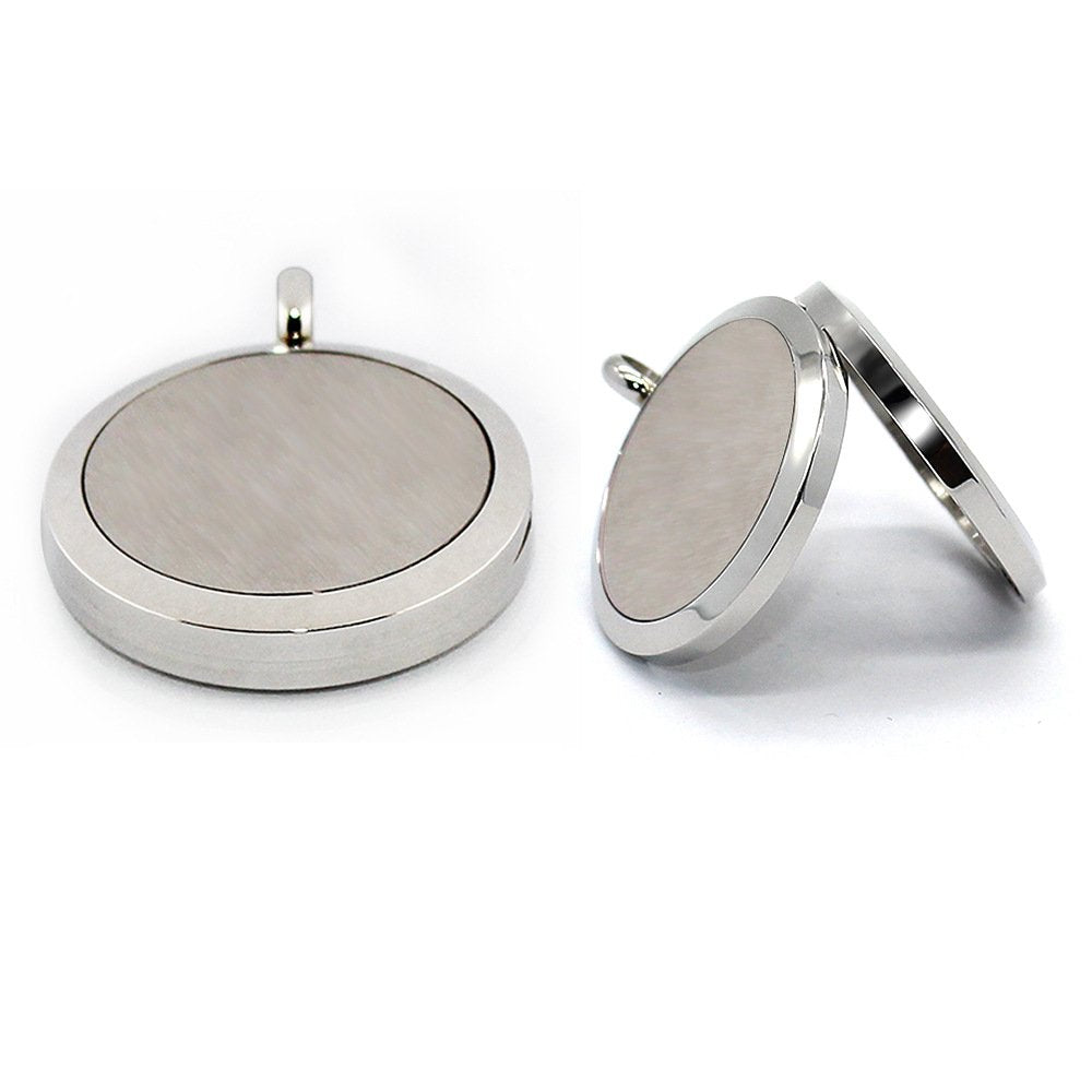 Aromatherapy Essential Oil Diffuser Necklace 316L Stainless Steel Locket Pendant with 24 Inch Chain (Love Heart)