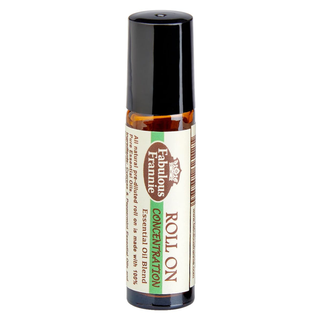 Fabulous Frannie Concentration Essential Oil Blend Roll On 10ml Made with Cypress & Peppermint Pure Essential Oils 10ml