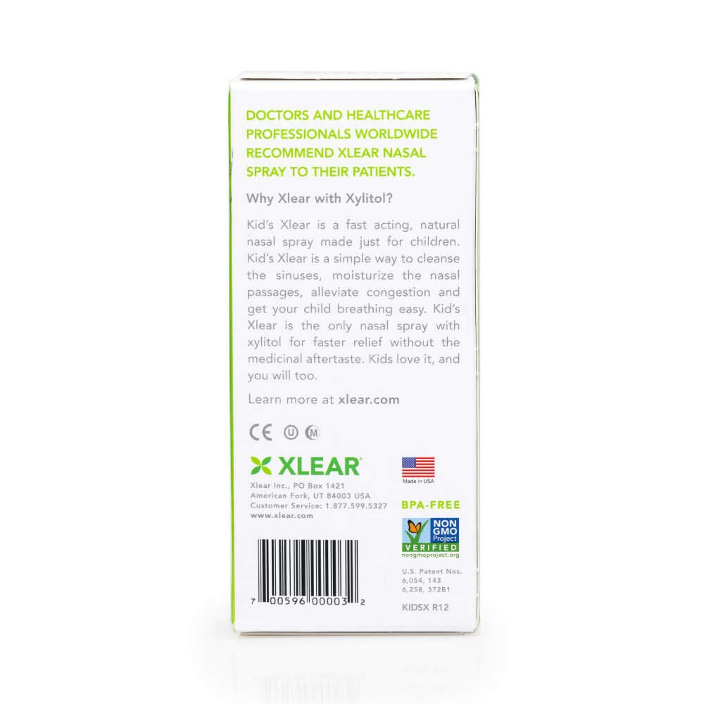 Xlear Natural Xylitol Saline Nasal Spray for Kids - Daily Decongestant, Nose Moisturizer, 0.75 fl oz (Pack of 3)