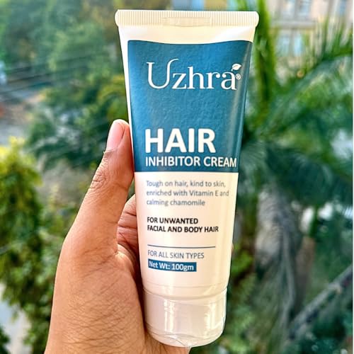 Uzhra Hair Inhibitor Cream For Face & Body | Facial Hair Reduction | Reduce Hair Growth Gradually | Facial Hair Removal Cream |