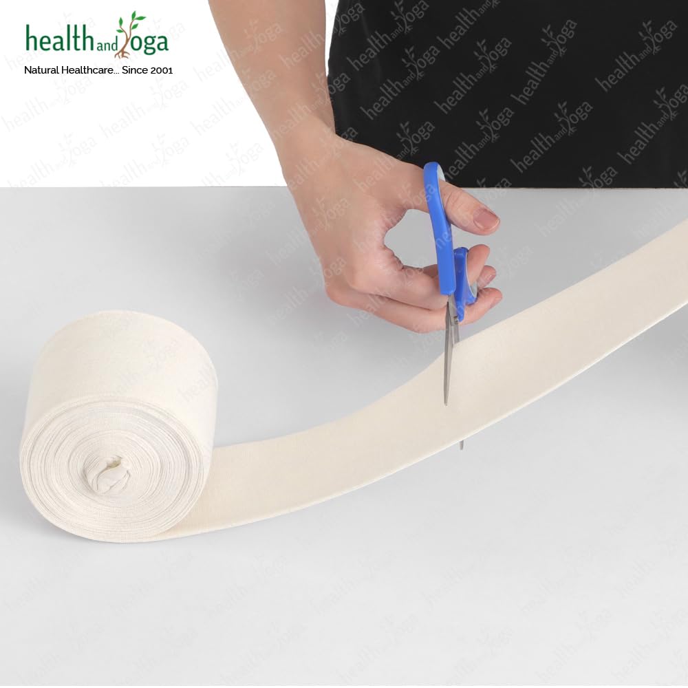 HealthAndYoga LayerGuard Cotton Stockinette Sleeve Roll, Stretchable Raw Cotton - Comfort wear, Sweat Absorbent - Under - Over C