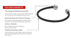 QRAY Black and White Deluxe Stainless Steel Golf Athletic Bracelet (Small: 6~7)