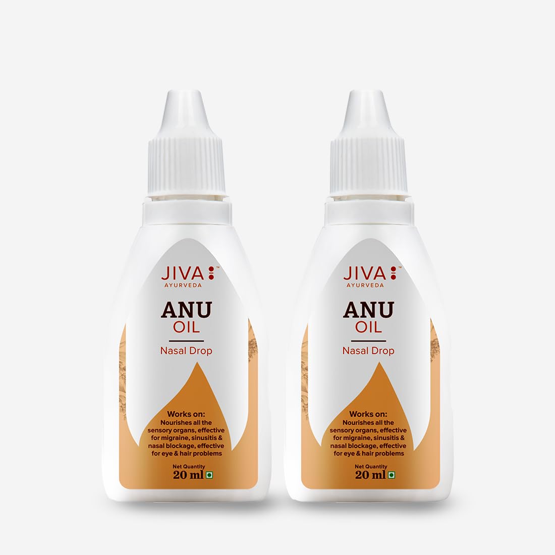 Jiva Anu Oil 20Ml | 100% Ayurvedic Formulation | Clears Blocked Channels Of Nasal Passage | Prevents Hair Loss & Graying | Helps