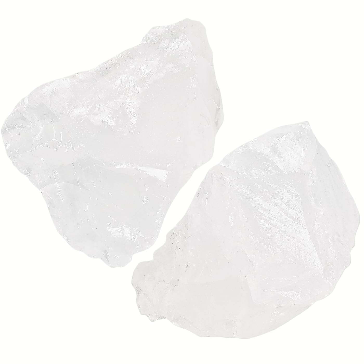 NUKAYAI 2Pcs Clear Quartz 1.8-2.2 Large Raw Crystals Natural Healing Stones Rough Rocks Clear Quartz Crystal for Polishing Wicca