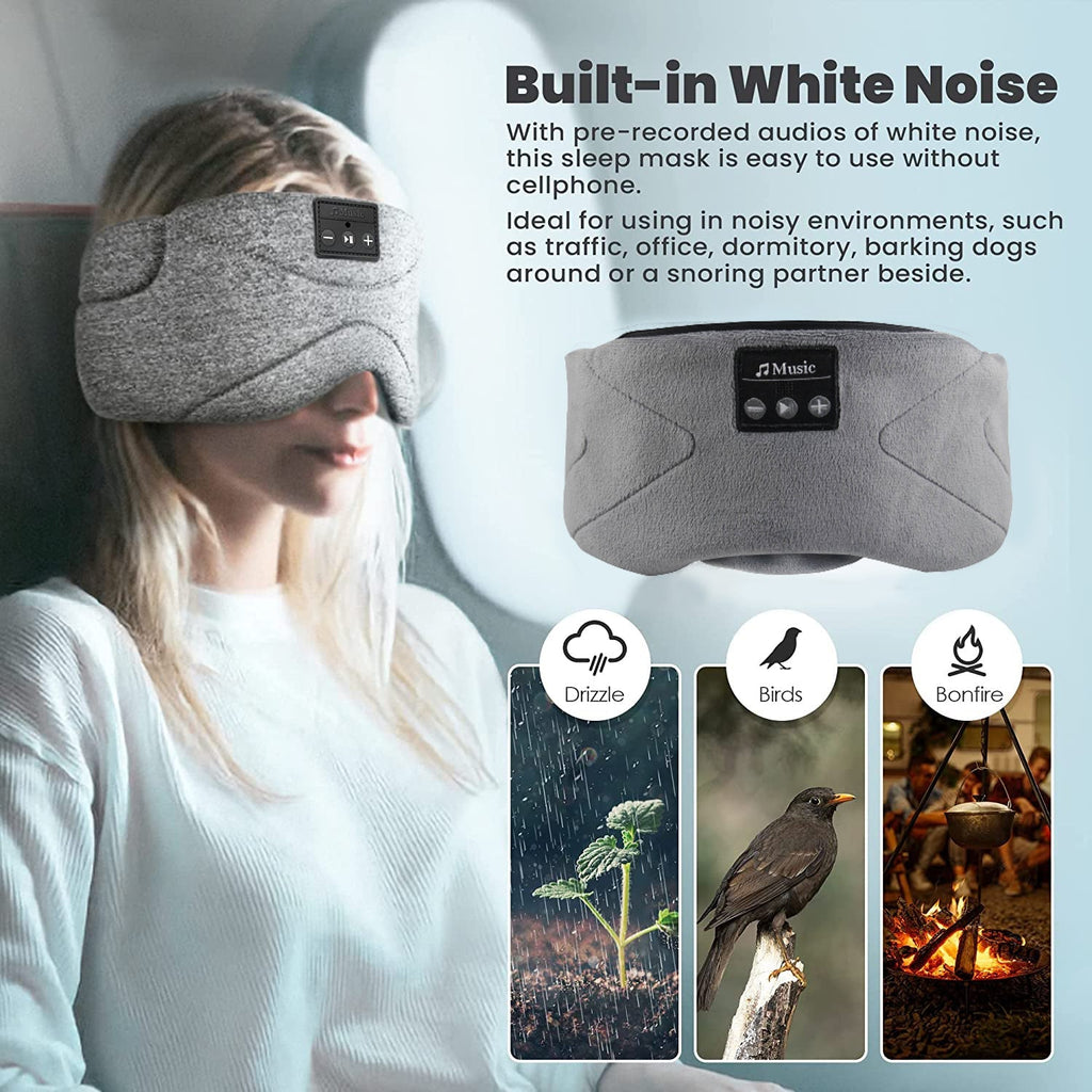 White Noise Bluetooth Sleep Eye Mask | Relaxing Sleep Aid