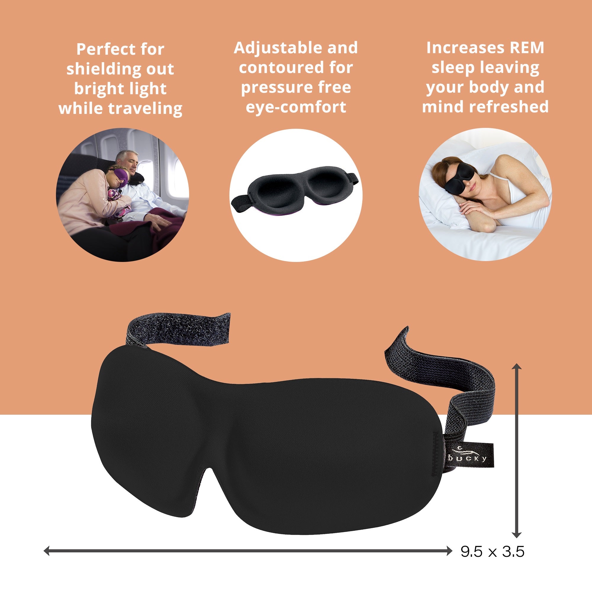 Bucky 40 Blinks Eye Mask, Brown