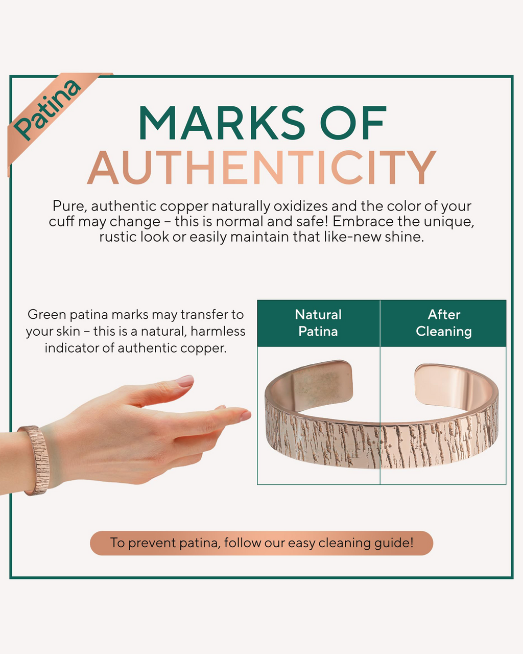 Pure Copper Cuff Bracelet – Timber
