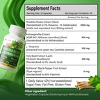 Rhodiola Rosea 2000mg with Ashwagandha KSM-66, L-Theanine, Holy Basil & BioPerine - High Potency Vegan Capsules