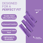 CPAP Strap Covers 4 Pack - Universal Fit for All CPAP Masks (Purple)