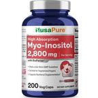 NusaPure Myo-Inositol - Suitable for Vegetarian/Vegan, Non - GMO - 2800mg, 200 Capsules
