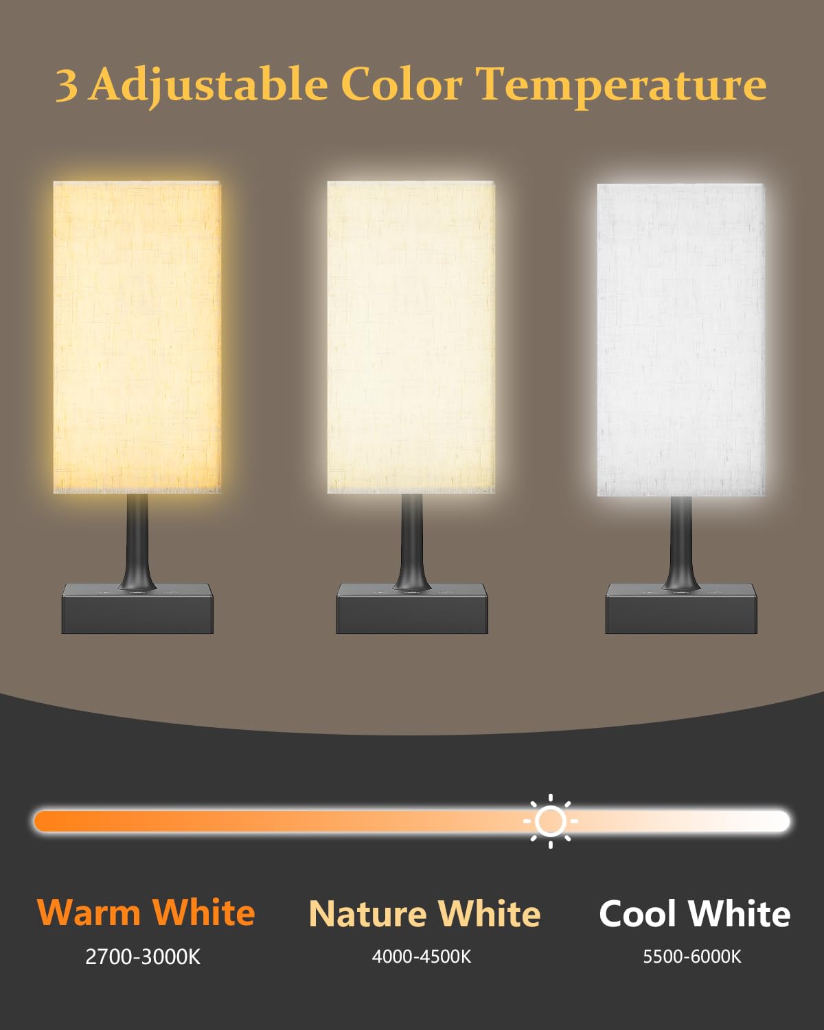 FARRIDE Light Therapy Lamp 10000 Lux Sun Lamp with 3 Color Temperatures, Adjustable Brightness, 4 Timer & Memory Function, Full