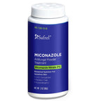 Safrel Antifungal Powder Treatment with 2% Miconazole Nitrate for Common Fungal Infections incuding Athletes Foot, Talc Free, 3 
