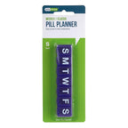 EZY DOSE Weekly (7-Day) Pill Case, Medicine Planner, Vitamin Organizer Box, Small Compartments, Convenient and Easy to Use, Colo