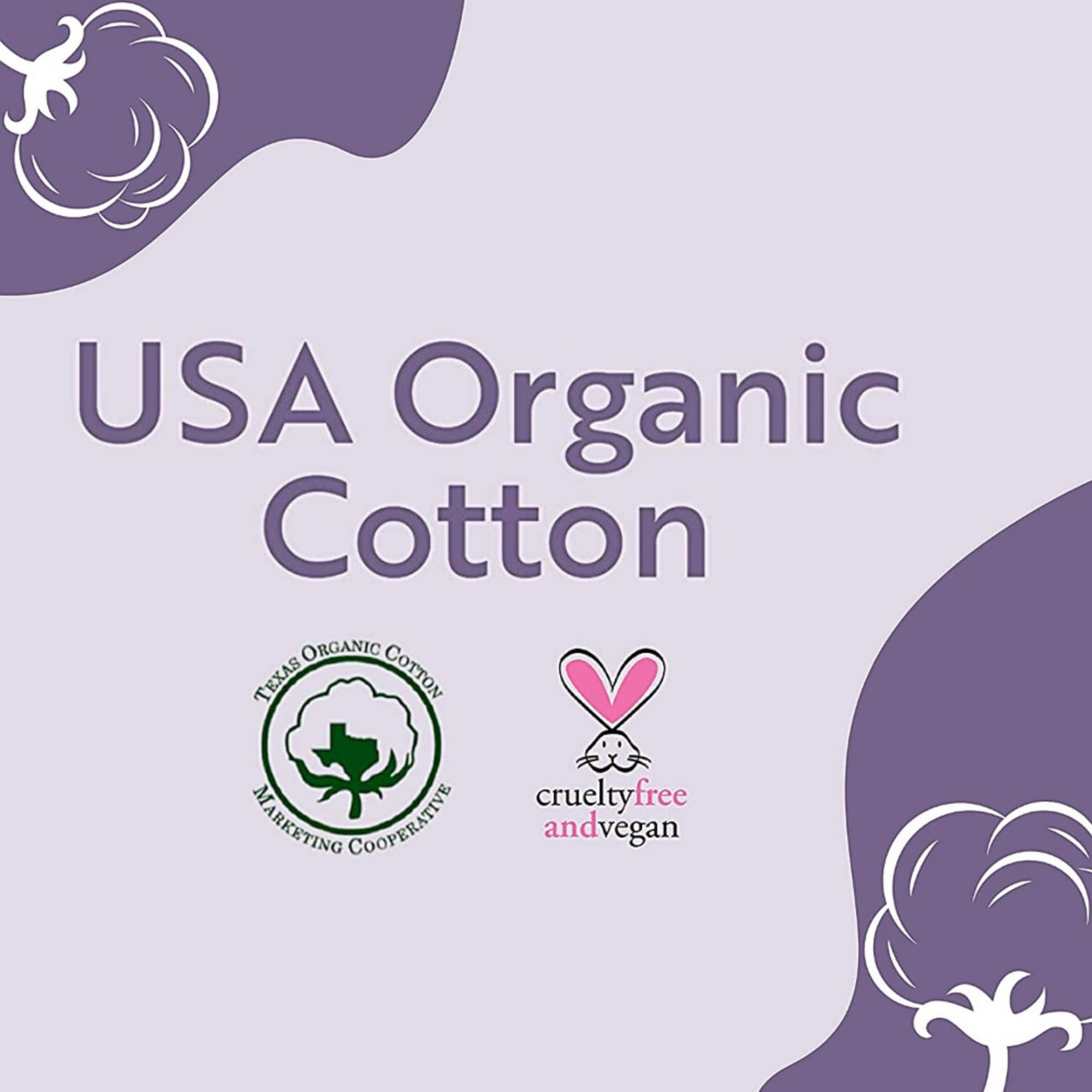 Claene Organic Cotton Cover Pads, Menstrual Large&Overnight Pads for Women, Unscented, Breathable, Natural Sanitary Napkins with