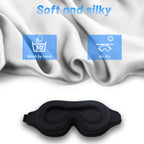 Sleep Mask for Side Sleeper, Upgraded 3D Contoured Cup Eye mask Blindfold for Man Women, Block Out Light, Eye mask with Adjustab