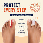 Dr Fredericks Original Soft gel Toe Protectors for Men  Women - 6 Pieces - Toe caps for Foot Pain Relief - Flexible cushions - T
