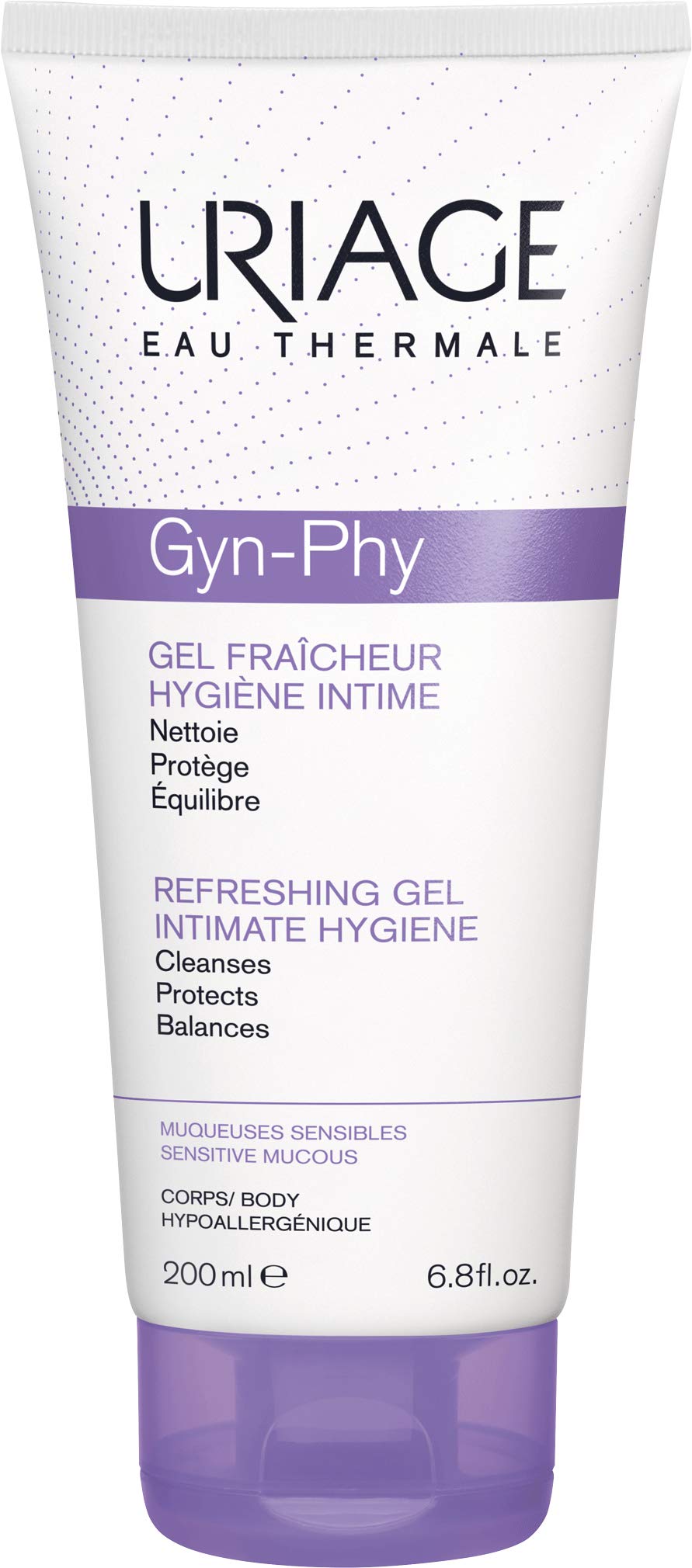 Uriage Gyn Phy Refreshing Intimate Gel | Feminine pH Balancing Wash to Gently Clean, Protect and Soothe Even the Most Sensitive 