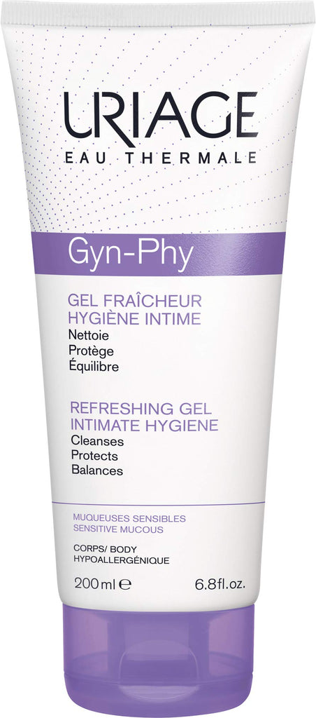 Uriage Gyn Phy Refreshing Intimate Gel | Feminine pH Balancing Wash to Gently Clean, Protect and Soothe Even the Most Sensitive 