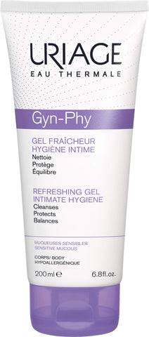 Uriage Gyn Phy Refreshing Intimate Gel | Feminine pH Balancing Wash to Gently Clean, Protect and Soothe Even the Most Sensitive 