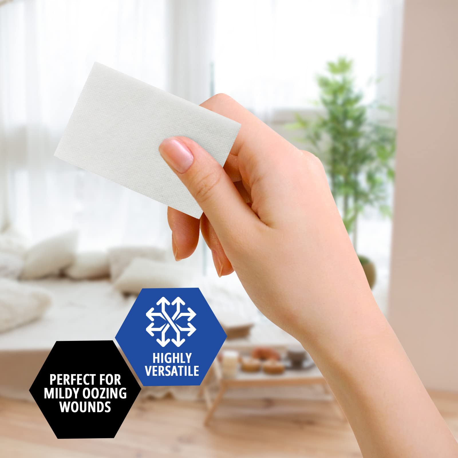 MED PRIDE Sterile Non Adherent Pads 2x3, Pack of 100, Non Stick Pads for Wounds 2x3, Highly Absorbent, Individually Wrapped
