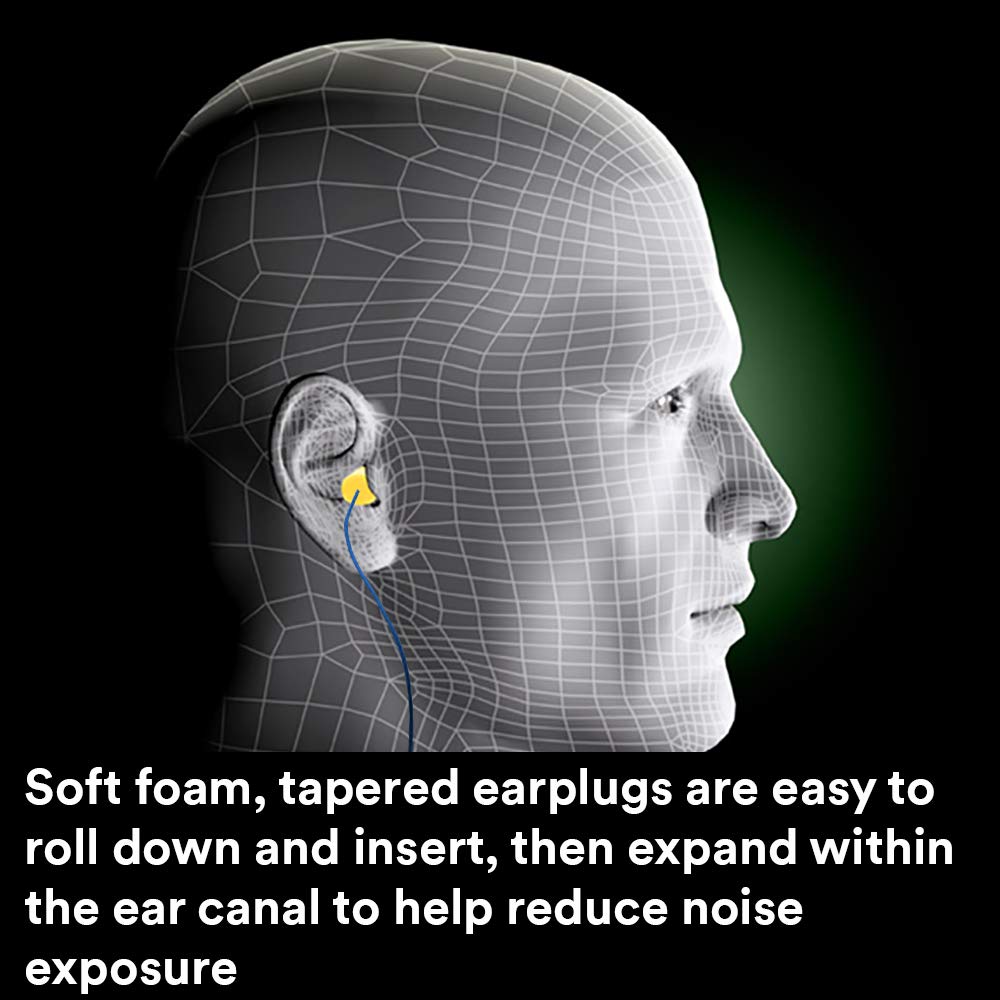 3M Ear Plugs, 200/Box, E-A-Rsoft SuperFit 311-4109, Metal Detectable Cord, Disposable, Foam, NRR 32, Drilling, Grinding, Machini