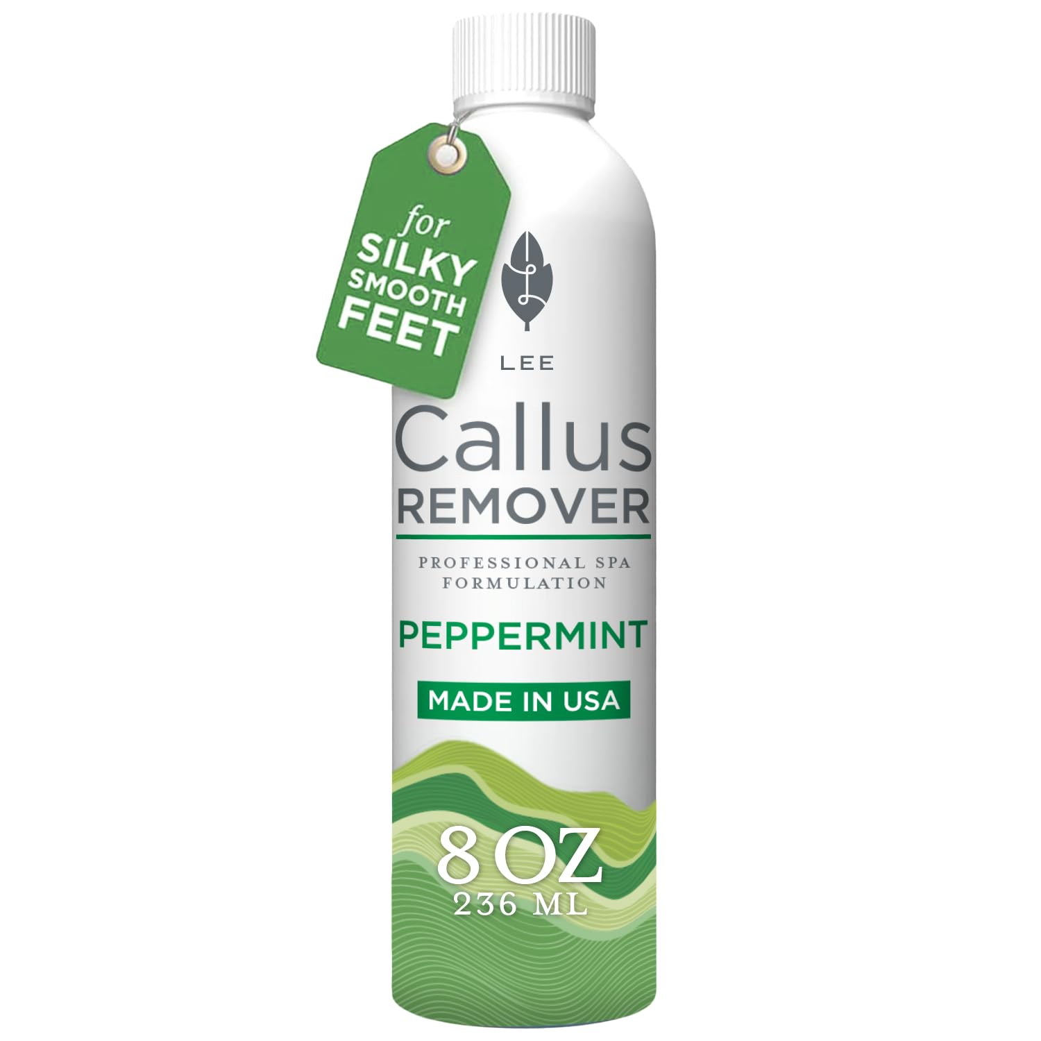 Lee Beauty Professional Callus Remover for Feet - Peppermint, Powerful Formulation - Extra Strength Gel, Home Pedicure Foot Spa 