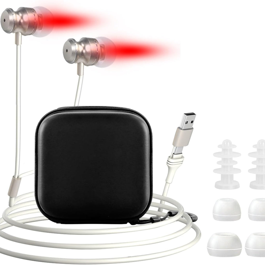 Red Light Therapy for Nose & Ears - Canal Silicone Cover and Nasal Silicone Sleeve 2 in 1, with a Packge Box(White)