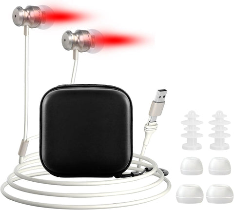 Red Light Therapy for Nose & Ears - Canal Silicone Cover and Nasal Silicone Sleeve 2 in 1, with a Packge Box(White)