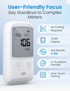 IMDK Blood Glucose Monitor Kit, ???????????????????? ???????????????? Blood Sugar Test Kit with 100 Glucometer Strips, 100 Lance