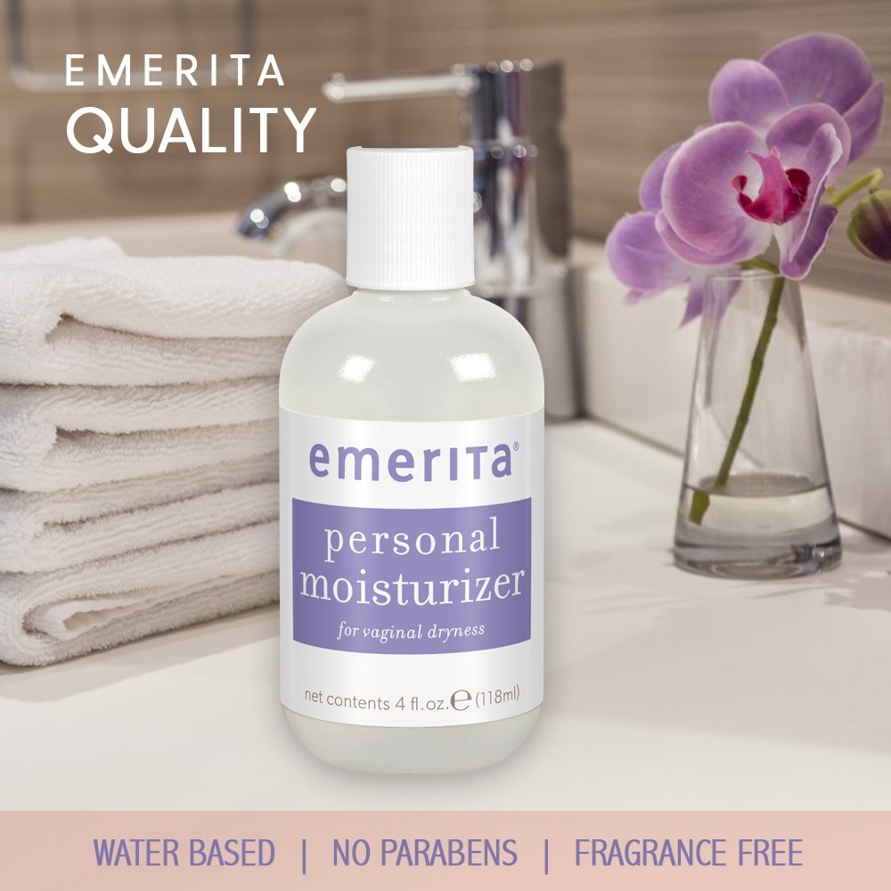 Emerita Personal Moisturizer with Aloe and Vitamin E, 4-Ounce Bottles (Pack of 2)
